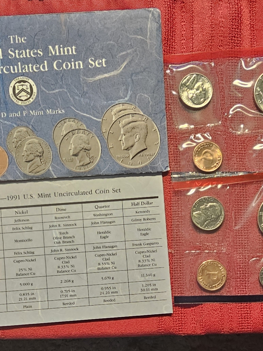 1991 P/D Uncirculated Mint Set